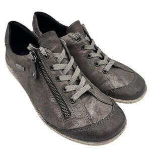 Remonte Women's (R1402-02) Zigzip Sneakers Metallic Gray Size 39 EU 8 US